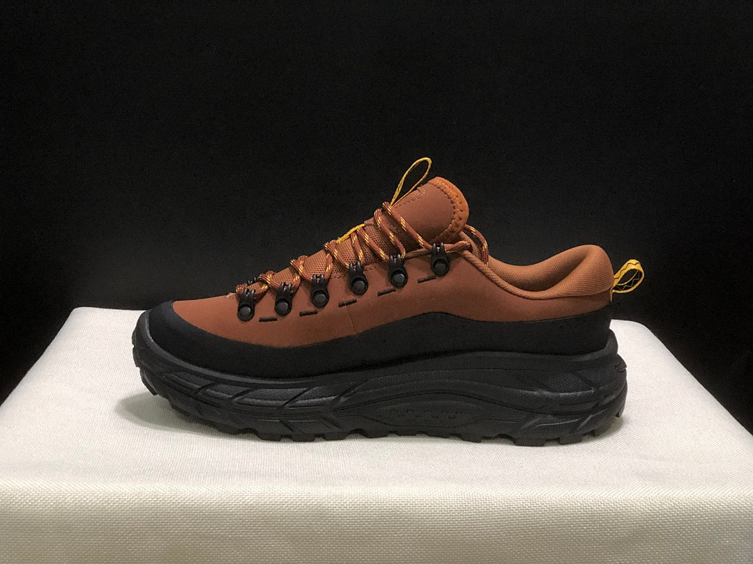 Brown and Black HOKA Tor Summit Hiking Shoes - product image from the listing.
