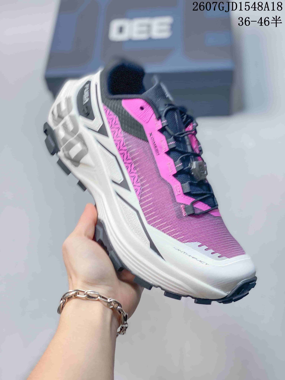 Kailas FUGA DU 2 Trail Running Shoes in Pink White Black - product image from the listing.