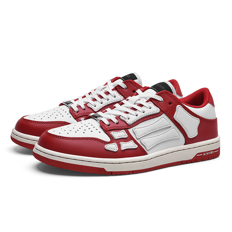 AIVIIRI Low-Top Sneakers in Red and White MFS003-324 - product image from the listing.
