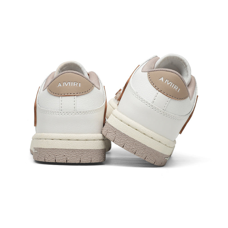 White and Beige AMIRI Low-Top Sneakers - product image from the listing.
