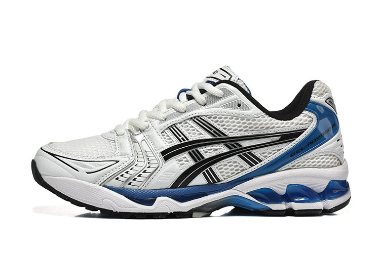 ASICS GEL Running Sneakers in White and Blue - product image from the listing.