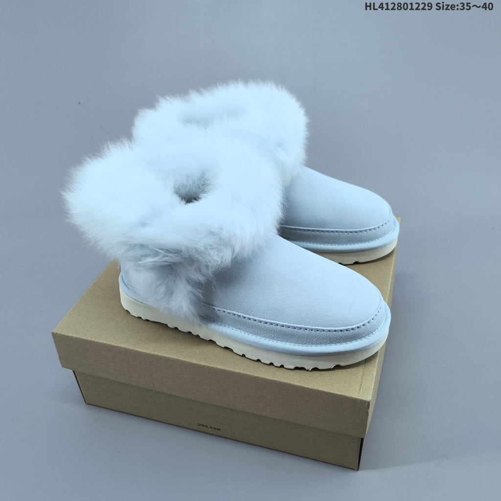 Women's UGG Tazzelle Fur-Trimmed Platform Slippers - product image from the listing.