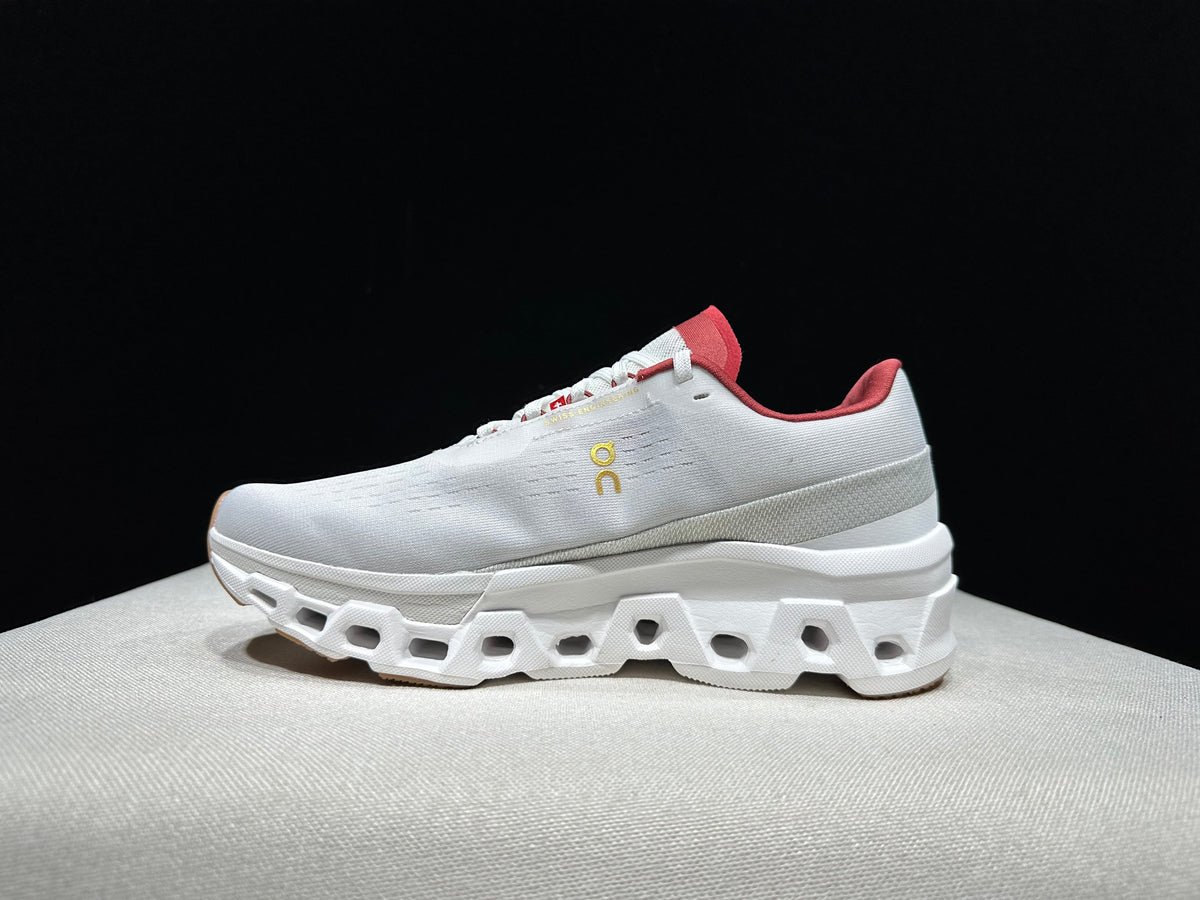 On Cloudmonster 2 Running Shoes in Pearl Ivory Gold - product image from the listing.