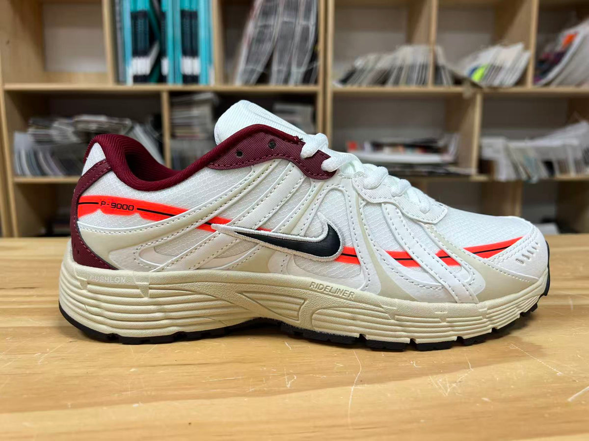 Nike P-9000 Sneakers in White and Burgundy IZ4751-100 - product image from the listing.
