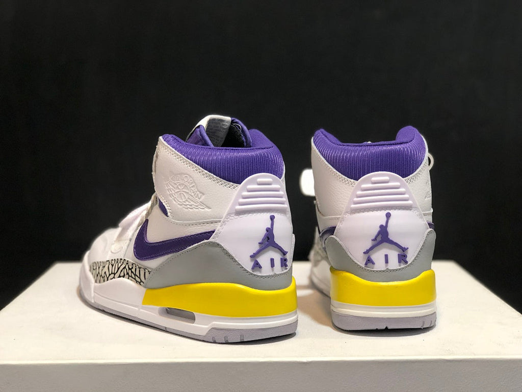 Air Jordan Legacy 312 Lakers White Purple Sneakers AT4040-157 - product image from the listing.