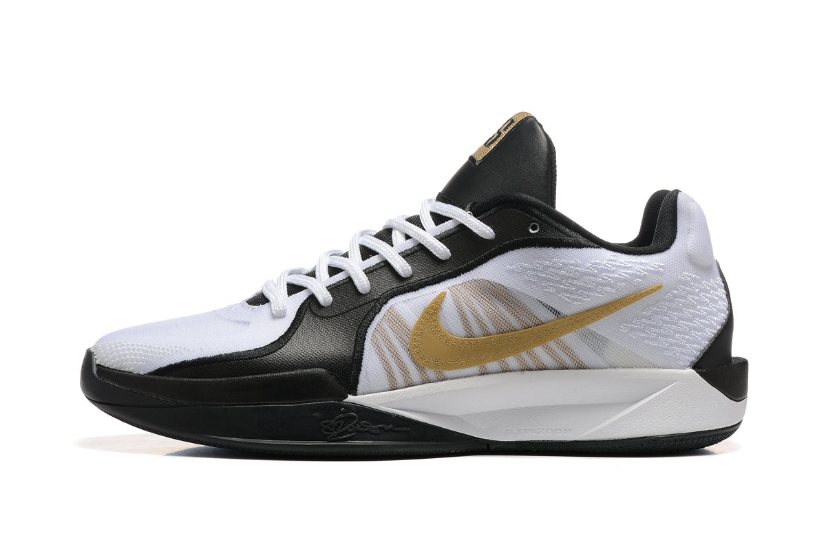 Nike Sabrina 2 Basketball Shoes in White Black Gold - product image from the listing.