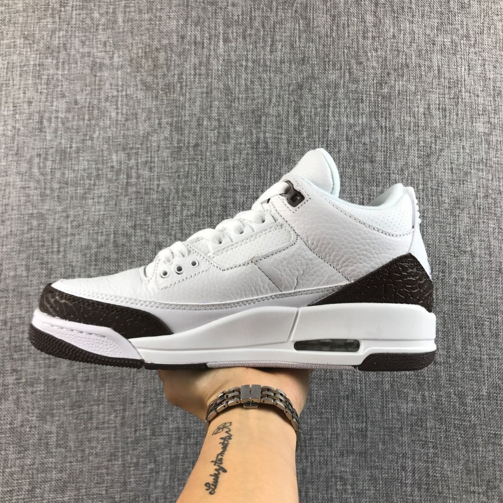 Air Jordan 3 Retro Sneakers in Mocha White and Brown - product image from the listing.