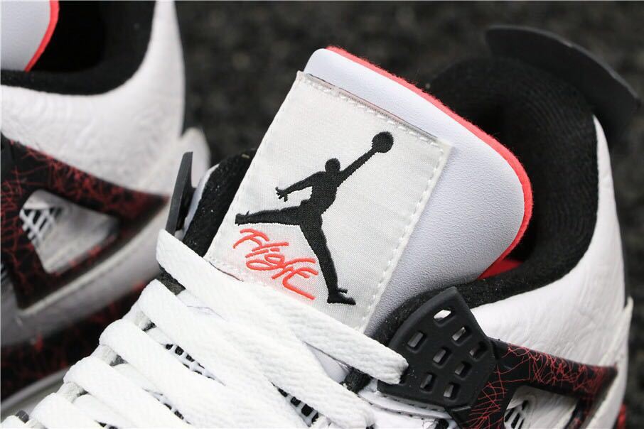 Air Jordan 4 Pale Citron Sneakers White Black Red - product image from the listing.