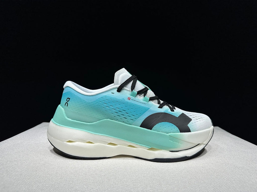 On Cloudboom Max Running Shoes, in White and Light Blue - product image from the listing.