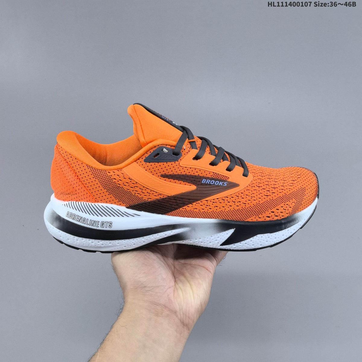 Brooks Adrenaline GTS 24 Running Shoes in Orange/Black - product image from the listing.