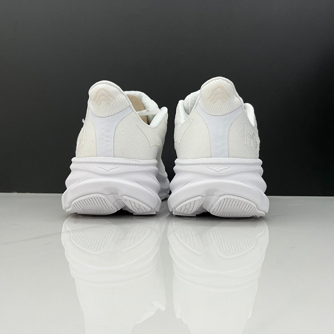 HOKA Clifton 9 Running Sneakers in White - product image from the listing.