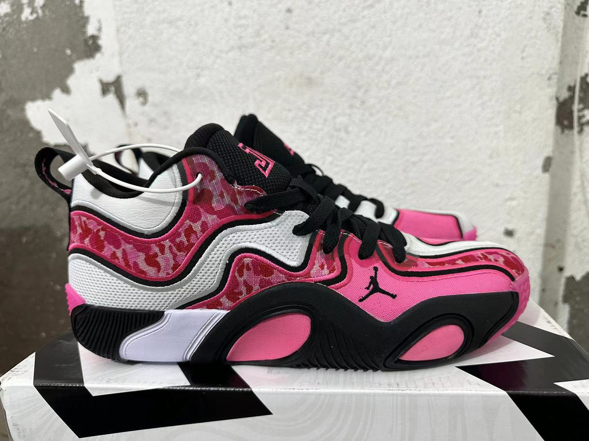 Jordan Basketball Sneakers in Black White Pink - product image from the listing.