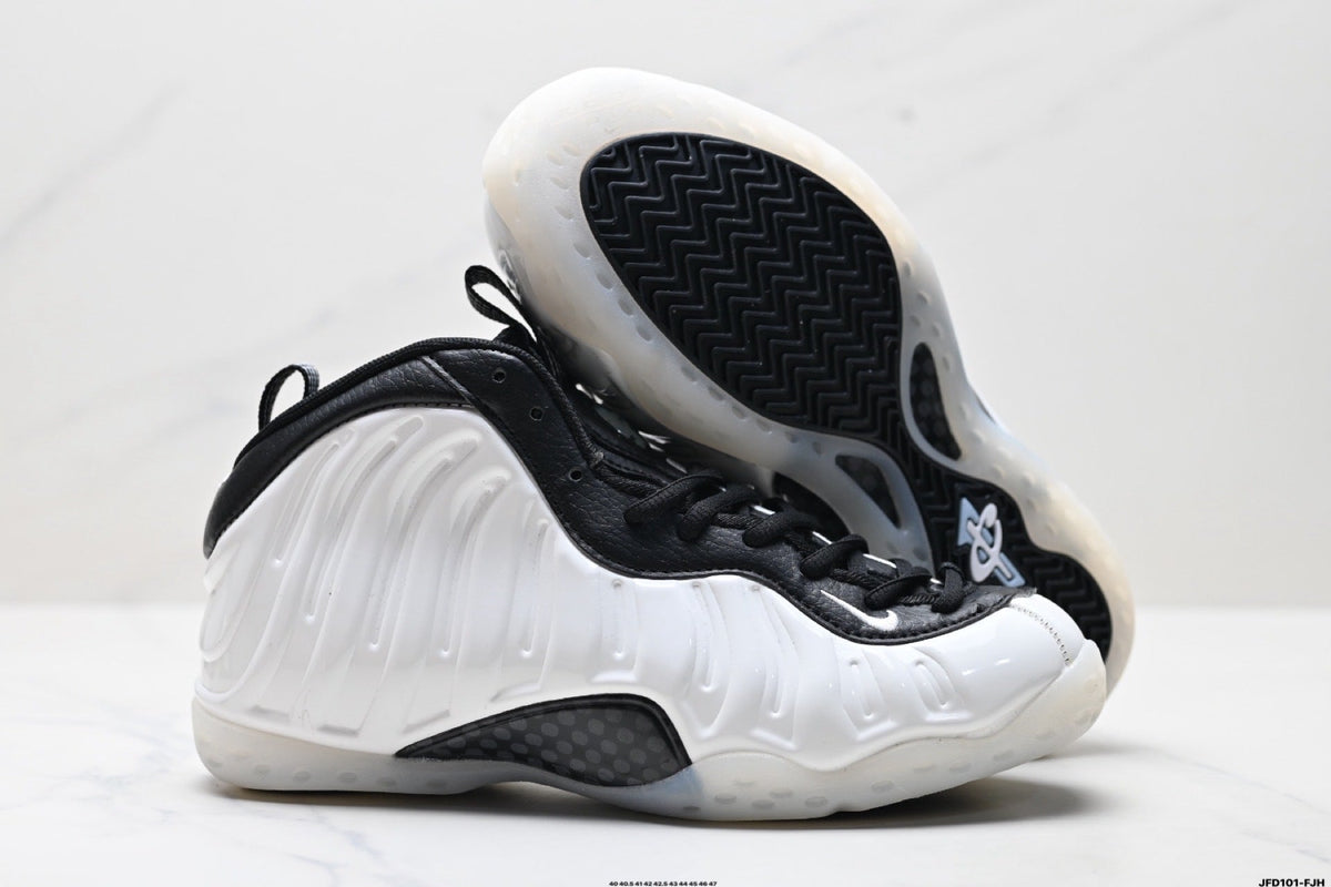 Nike Air Foamposite One Penny Sneakers in White and Black - product image from the listing.