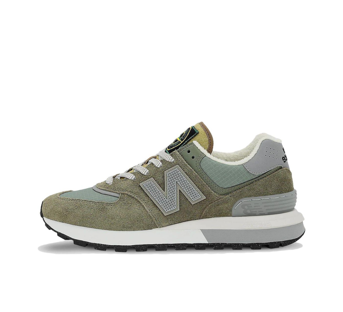 New Balance U574LGST Sneakers in Olive and Gray - product image from the listing.