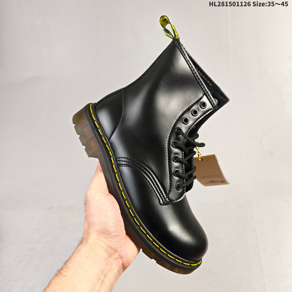 Dr. Martens 1460 Platform Lace-Up Boots, in Black and Brown - product image from the listing.