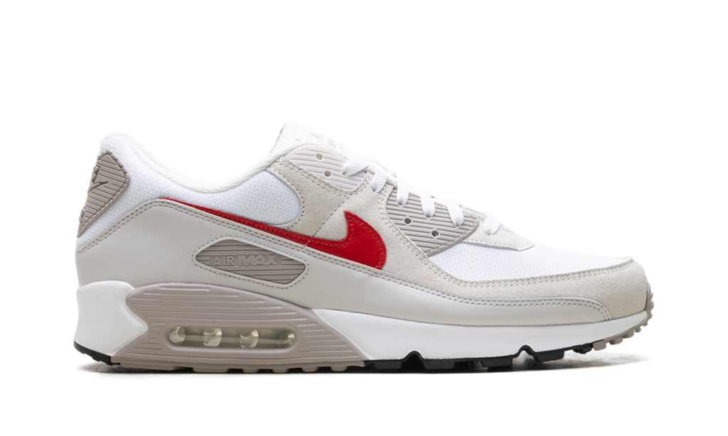 "White College Grey Vast Grey University Red" Air Max 90 DM0029 113 - product image from the listing.