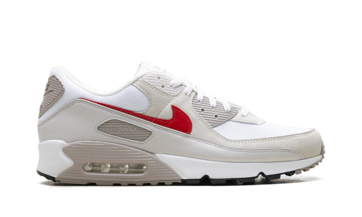 "White College Grey Vast Grey University Red" Air Max 90 DM0029 113 - product image from the listing.