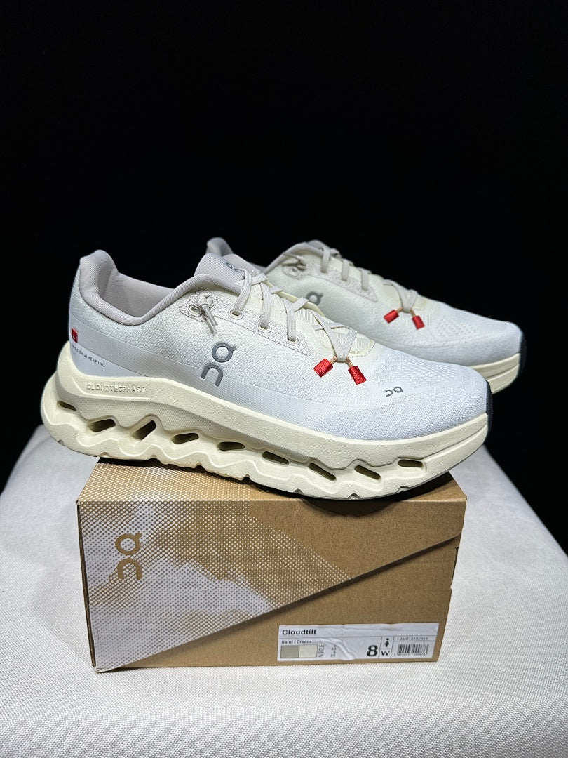 Sand and Cream On Cloudtilt Sneakers - product image from the listing.