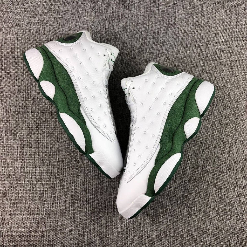 Air Jordan 13 Ray Allen PE White Green Sneakers - product image from the listing.