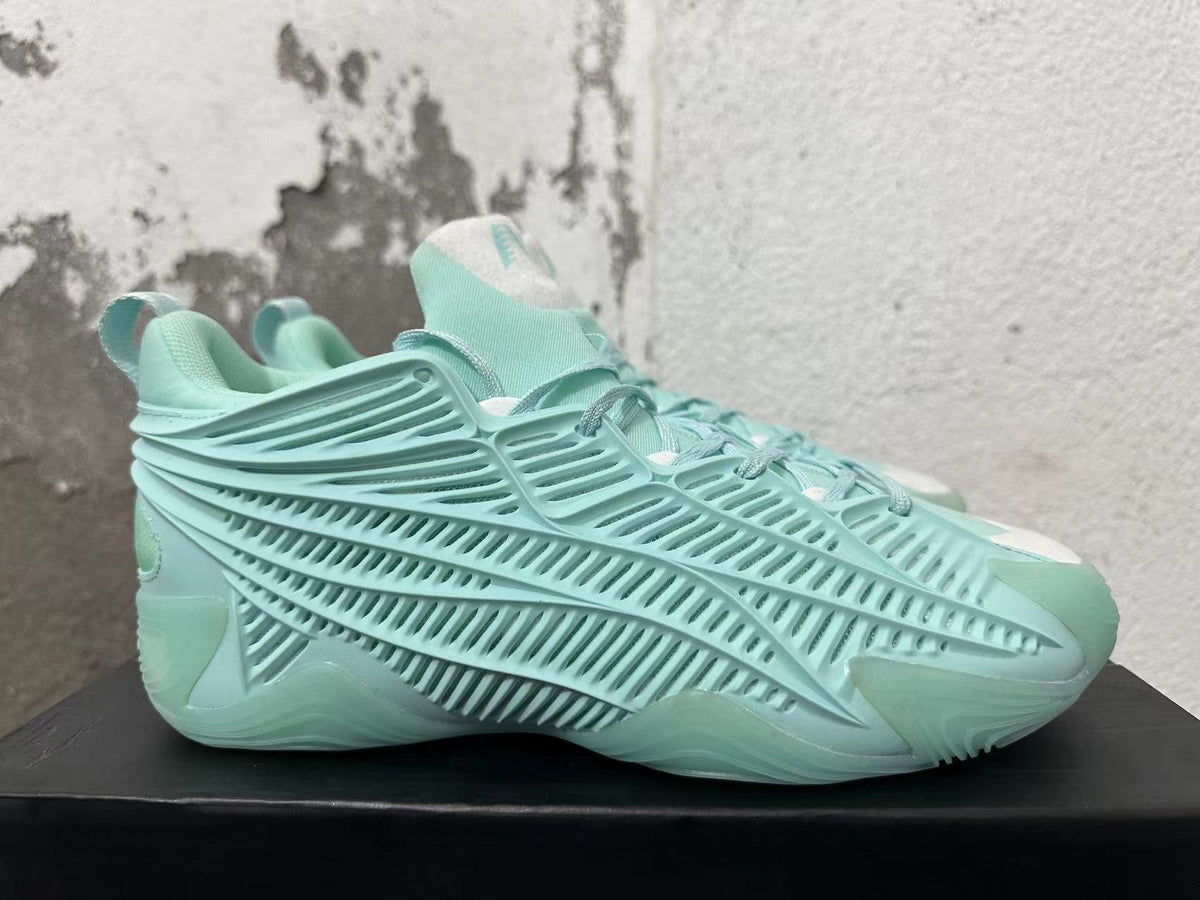 Mint Green Basketball Trainers with Sculpted Side Cages - product image from the listing.