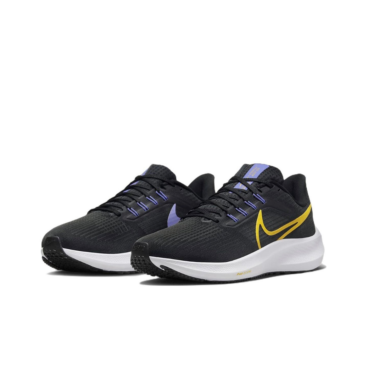 Nike Air Zoom Pegasus 39 Running Shoes in Black Yellow DH4072-002 - product image from the listing.