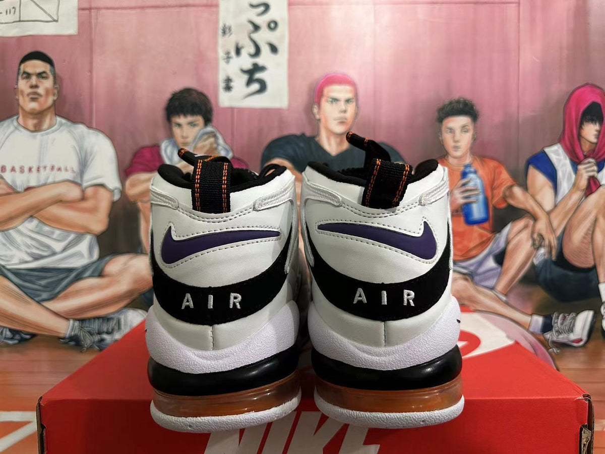 Nike Air More Uptempo Basketball Sneakers in White Black - product image from the listing.