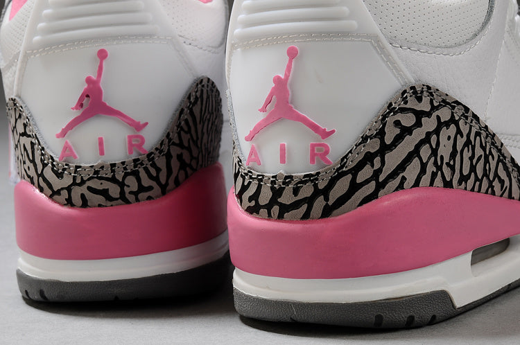 Air Jordan 3 High-Top Sneakers White Pink - product image from the listing.