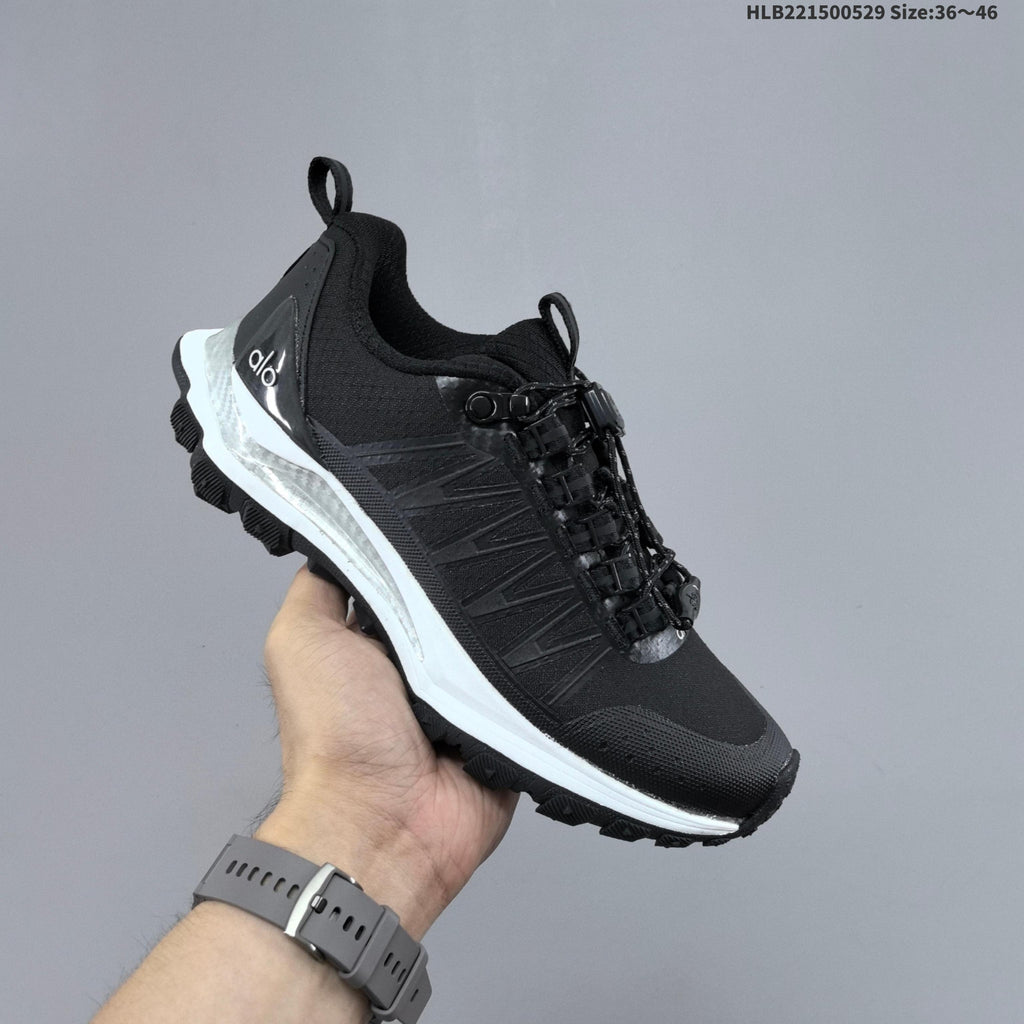 Black Alo Runner Trail Low-Top Sneakers - product image from the listing.