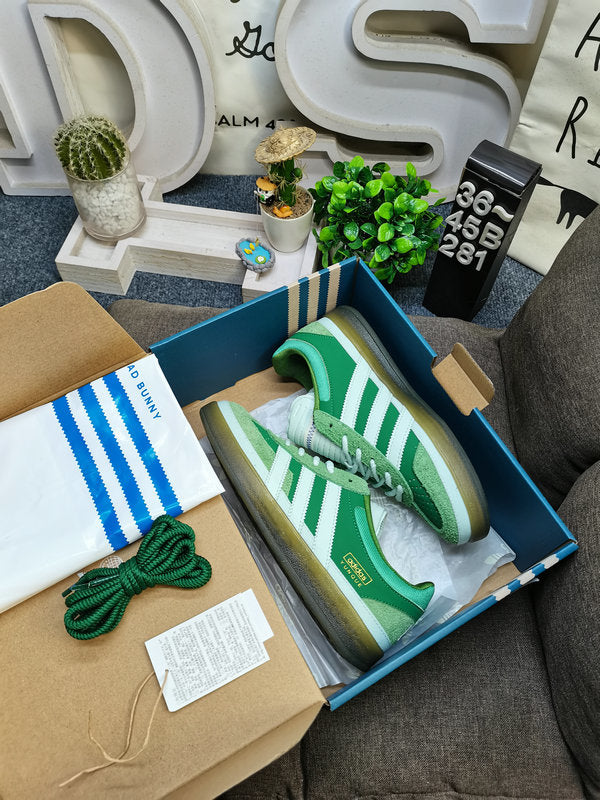 adidas Bad Bunny Gazelle Indoor Sneakers in Green JS5049 - product image from the listing.
