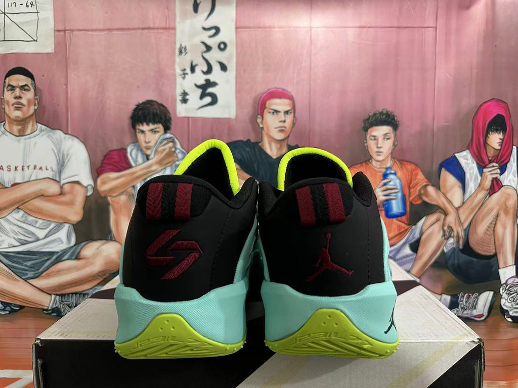 Jordan Luka 1 Basketball Shoes in Light Aqua Volt - product image from the listing.