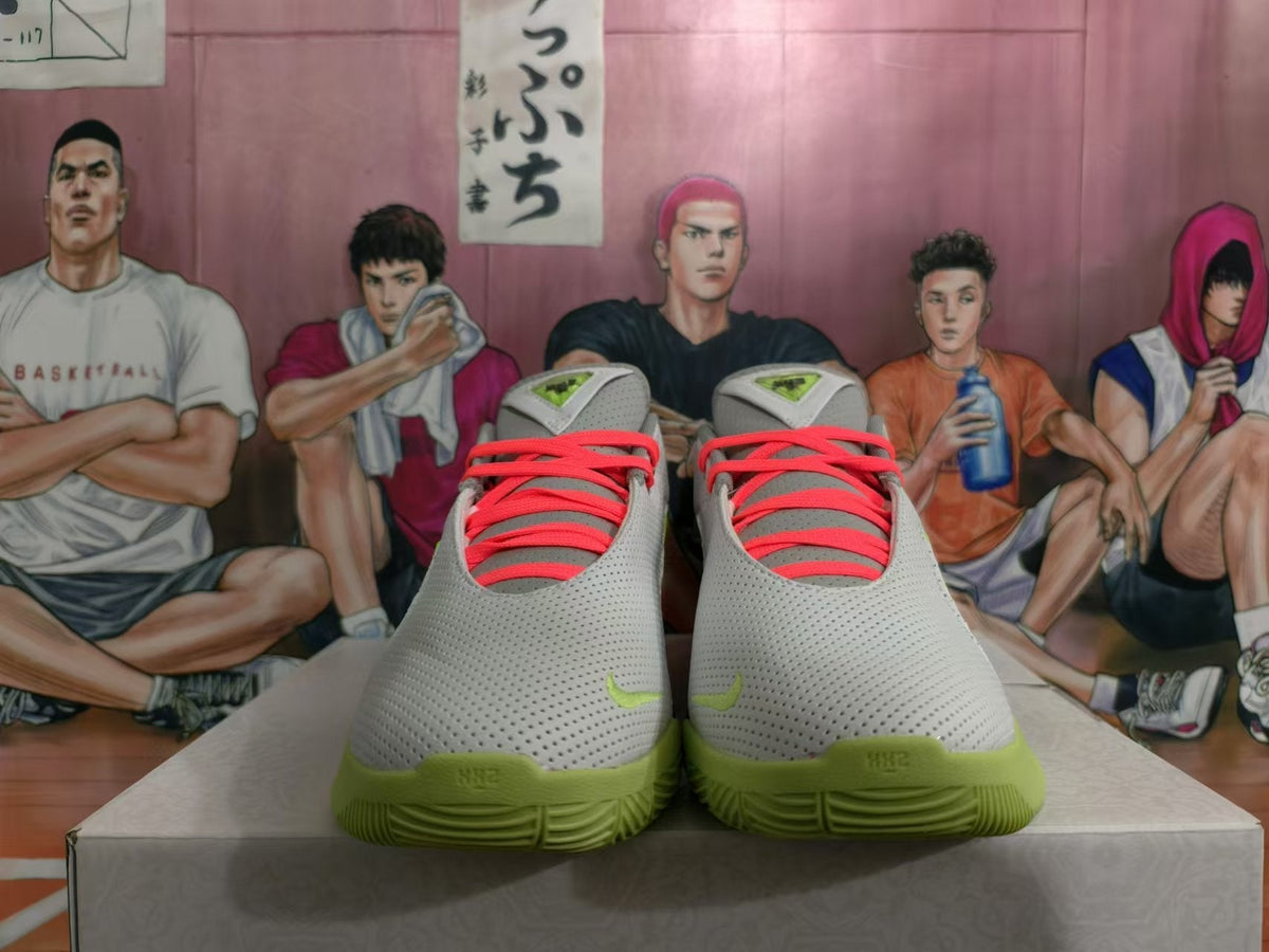 Nike Zoom Freak 1 Basketball Shoes in Grey Black Green - product image from the listing.