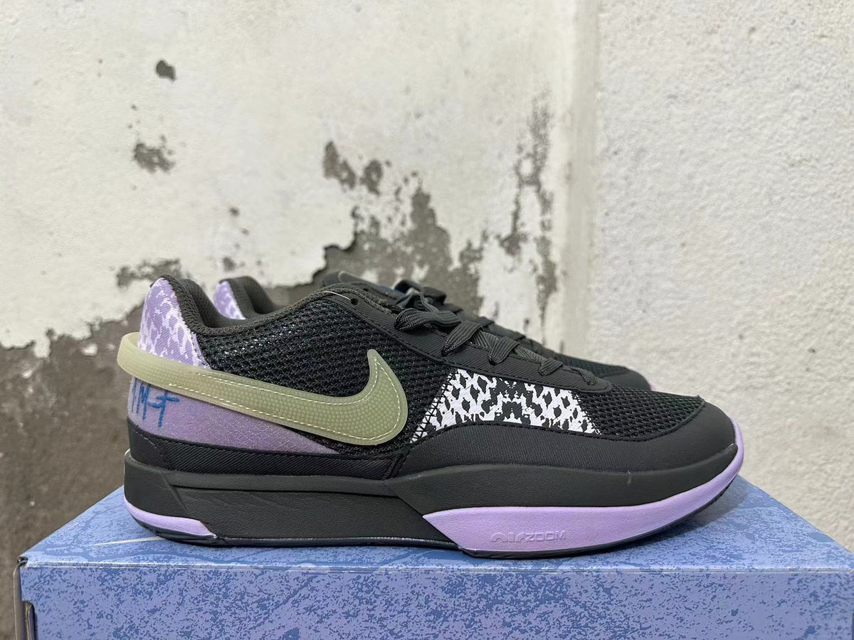 Nike Zoom GT Cut Academy Basketball Shoes in Black Purple - product image from the listing.