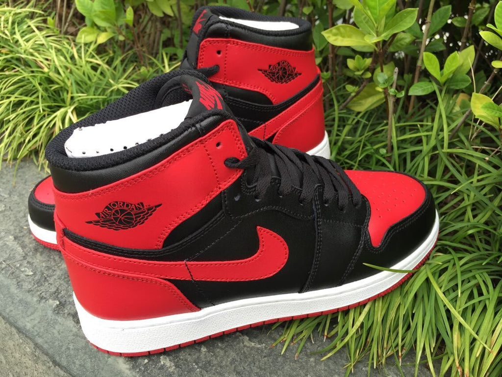 Air Jordan 1 High Sneakers in Black Red White - product image from the listing.