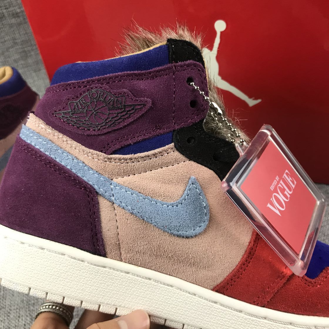 Jordan 1 High Christmas Sneakers in Red Multicolor - product image from the listing.