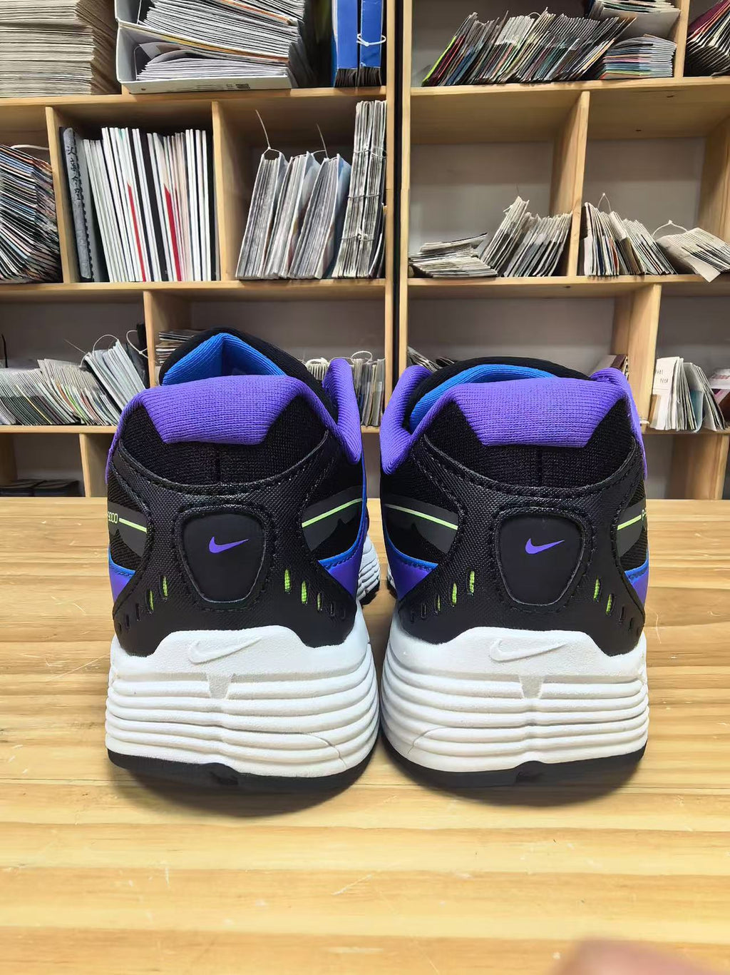 Nike P-9000 Sneakers in Black Blue Purple - product image from the listing.