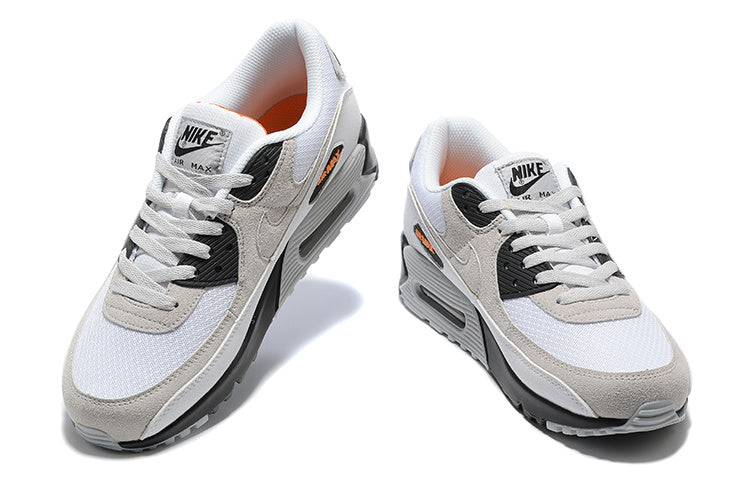 Nike Air Max 90 Sneakers in White Grey Black Orange - product image from the listing.