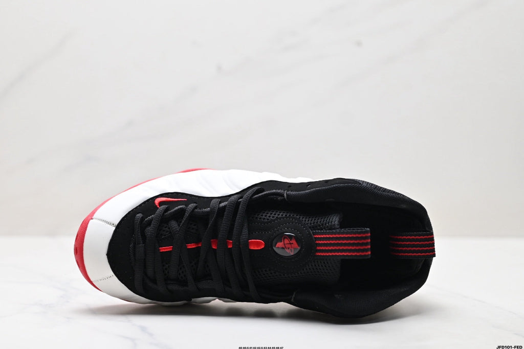 Nike Air Foamposite One Penny Hardaway Sneakers in White Black Red - product image from the listing.