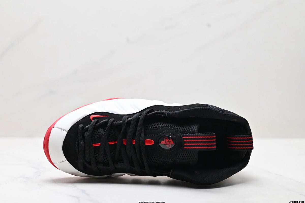 Nike Air Foamposite One Penny Hardaway Sneakers in White Black Red - product image from the listing.