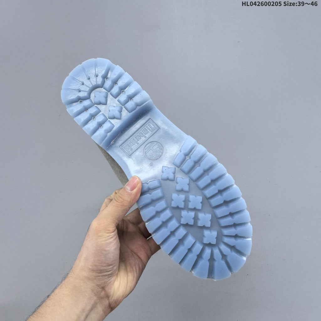 Gray Suede Timberland 6-Inch Lace-Up Boots - product image from the listing.
