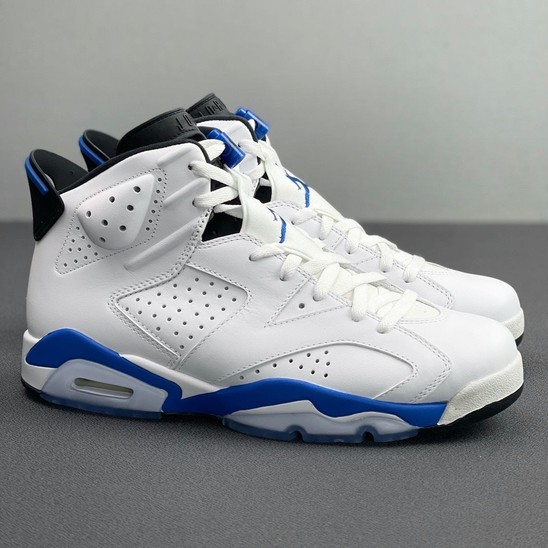 Air Jordan 6 Retro Sport Blue High-Top Sneakers - product image from the listing.