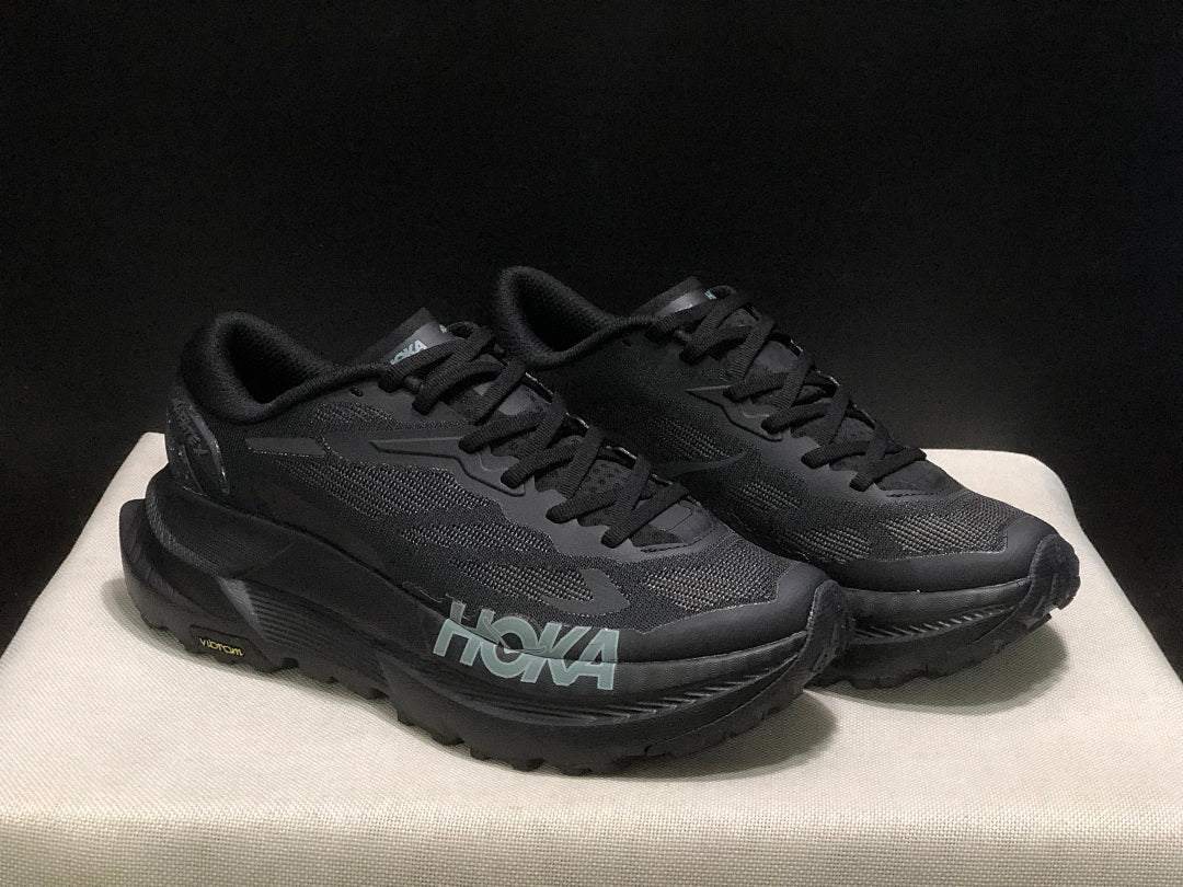 HOKA Mafate X Trail Running Shoes in Black - product image from the listing.