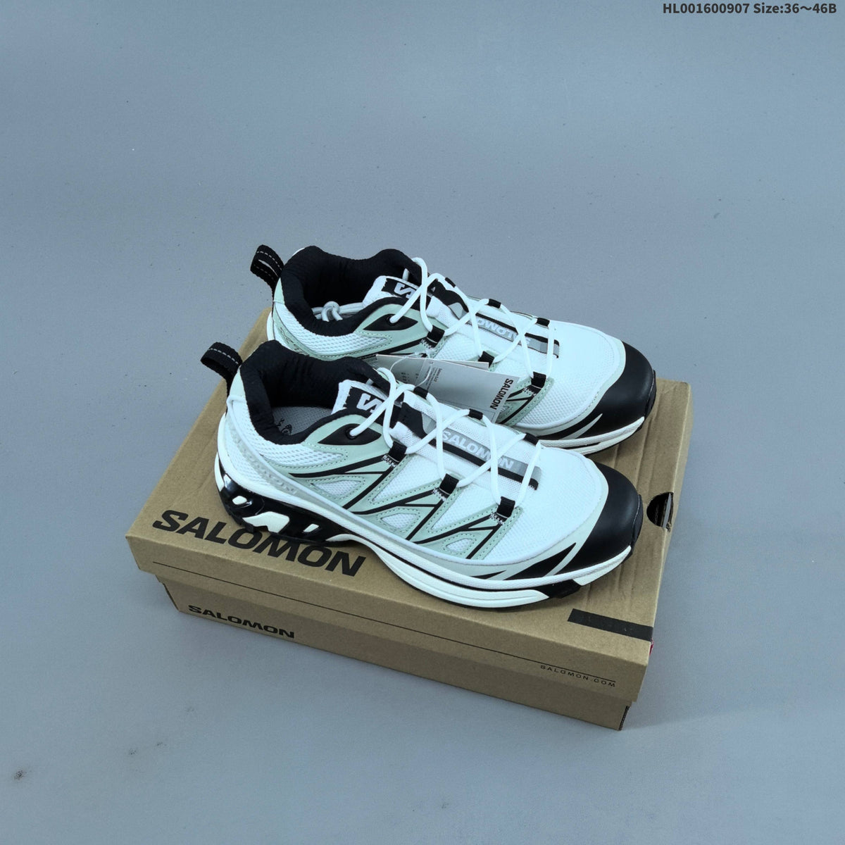 Salomon XT-6 Expanse Trail Sneakers in White Grey Green - product image from the listing.