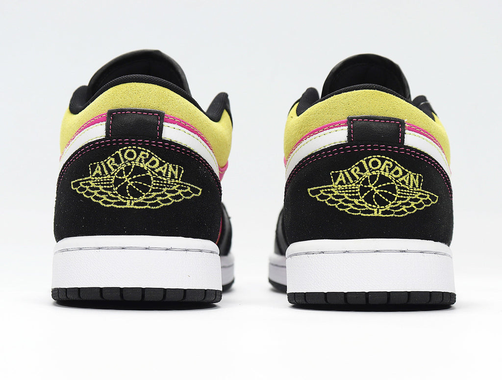Nike Air Jordan 1 Low Sneakers in Yellow Pink Black CW5564-001 - product image from the listing.
