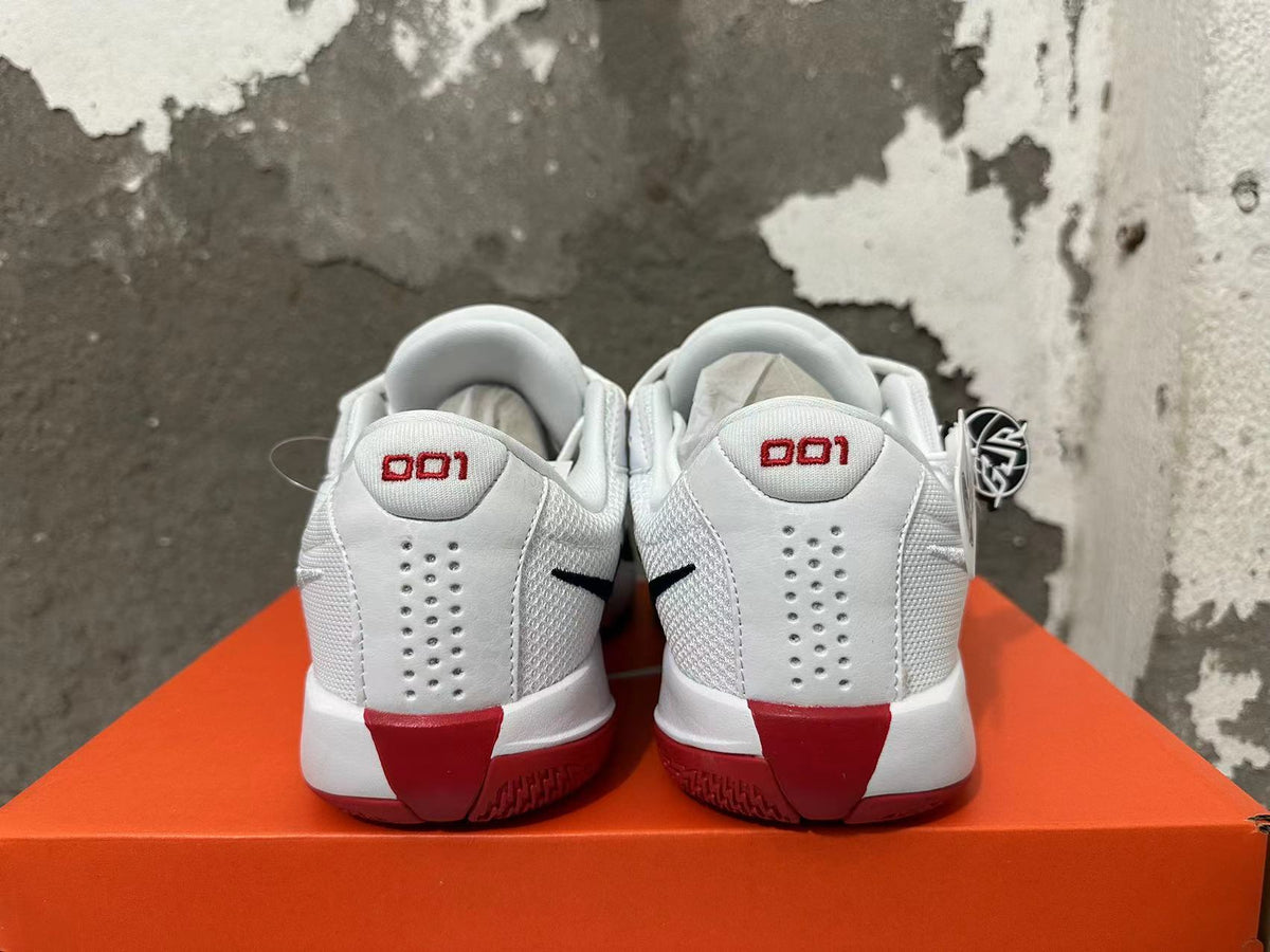 Nike Basketball Shoes in White Black Red - product image from the listing.