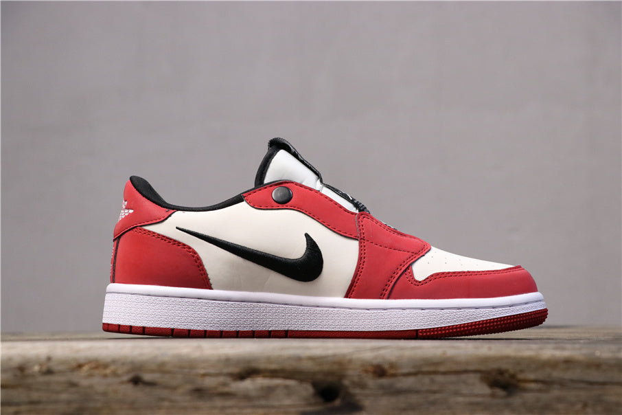 Nike Air Jordan 1 Low Sneakers in Red White Black - product image from the listing.