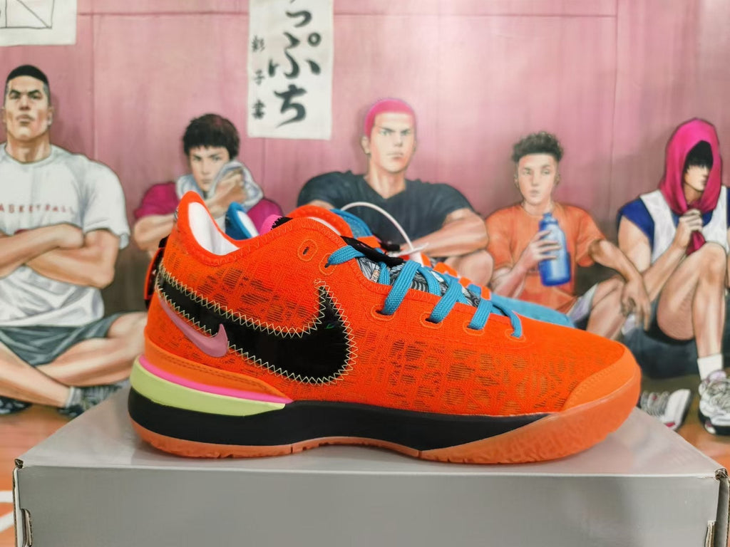 Orange and Blue Nike Kobe 8 Basketball Shoes - product image from the listing.