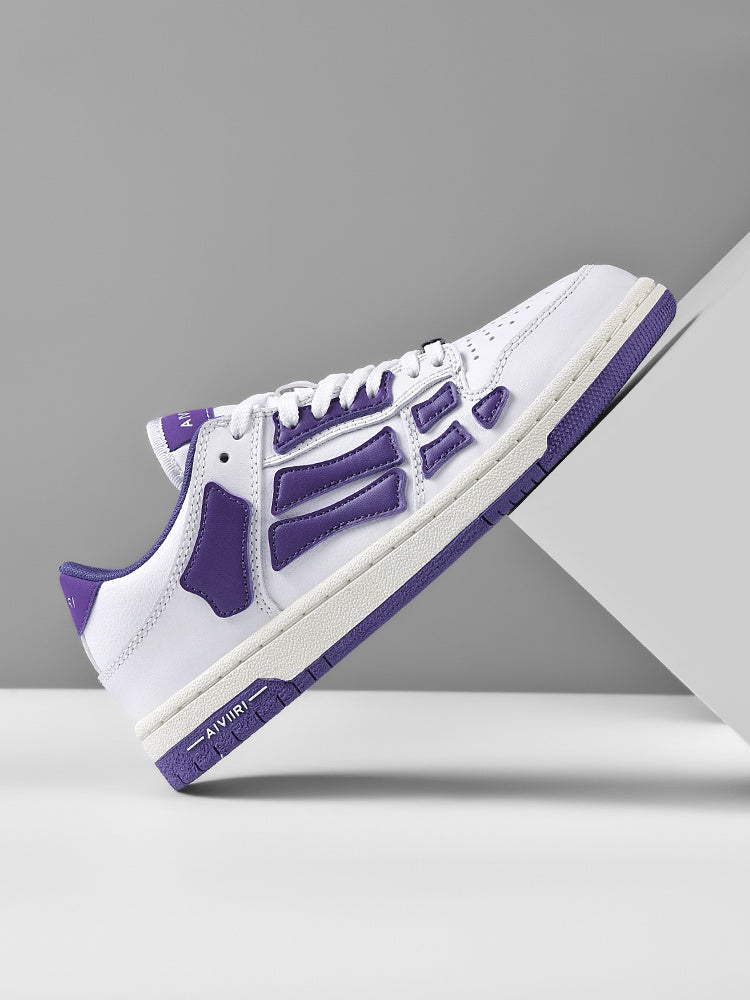 White and Purple AIMIRI Low-Top Sneakers - product image from the listing.