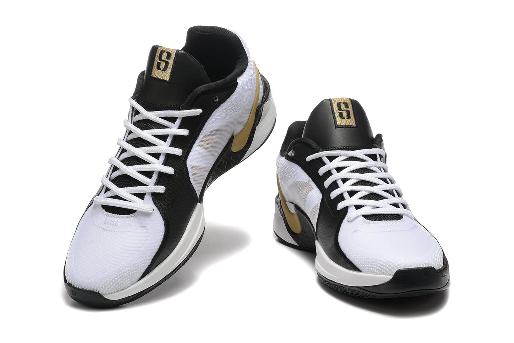Nike Sabrina 2 Basketball Shoes in White Black Gold - product image from the listing.