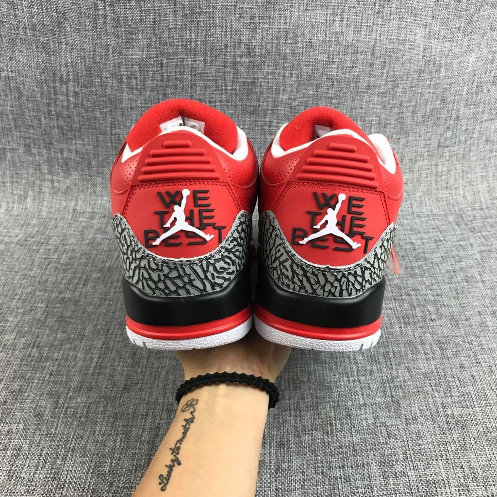Air Jordan 3 Retro OG Red High-Top Sneakers - product image from the listing.