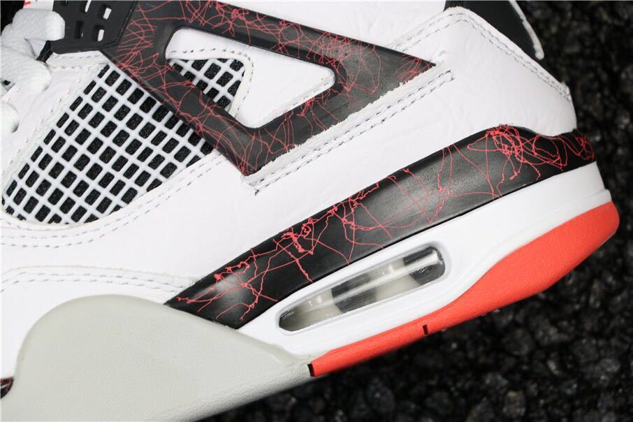 Air Jordan 4 Pale Citron Sneakers White Black Red - product image from the listing.